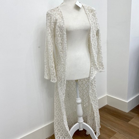 White Floral Kimono - Picture 1 of 6